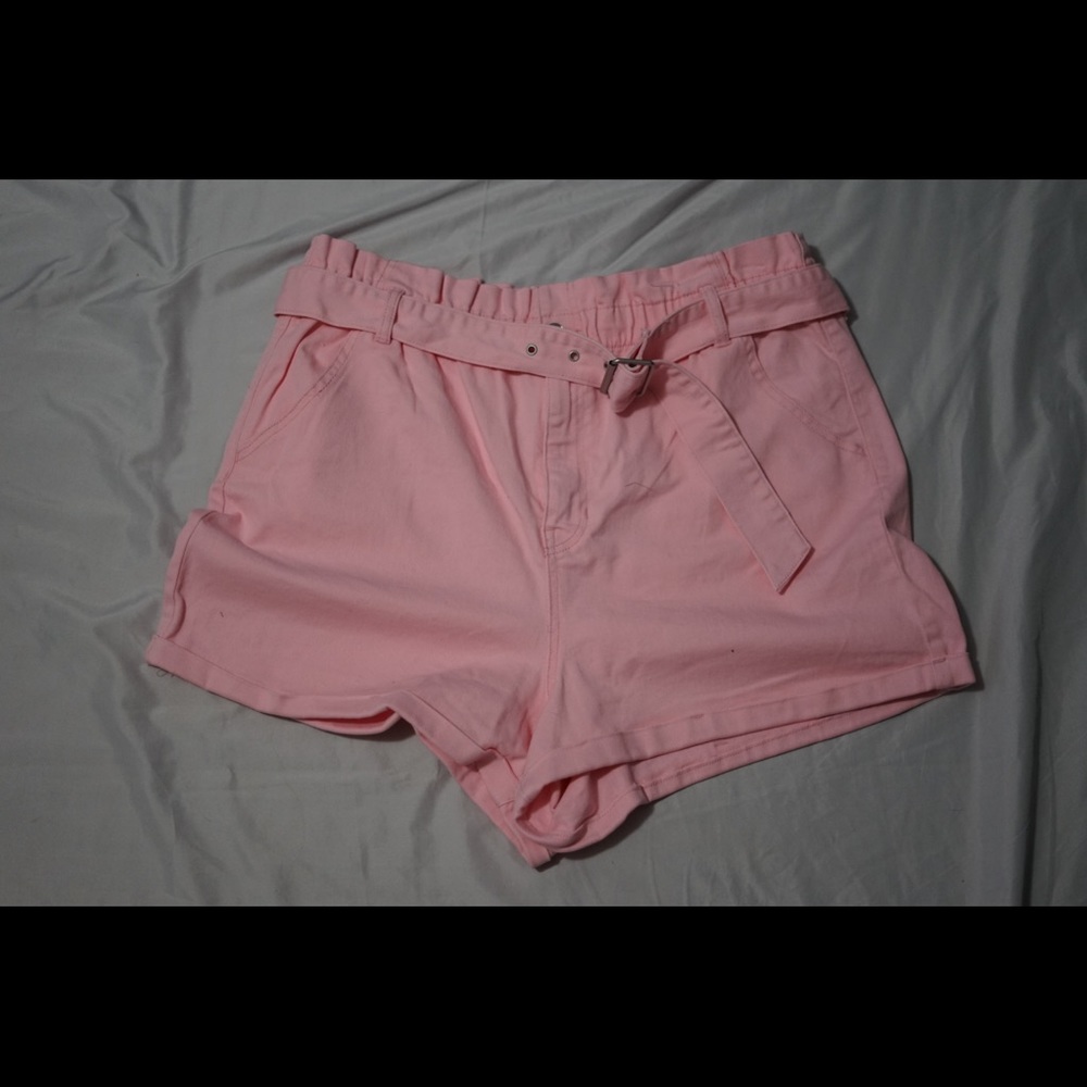 Pink high waisted shorts. No Boundaries. Size 3x